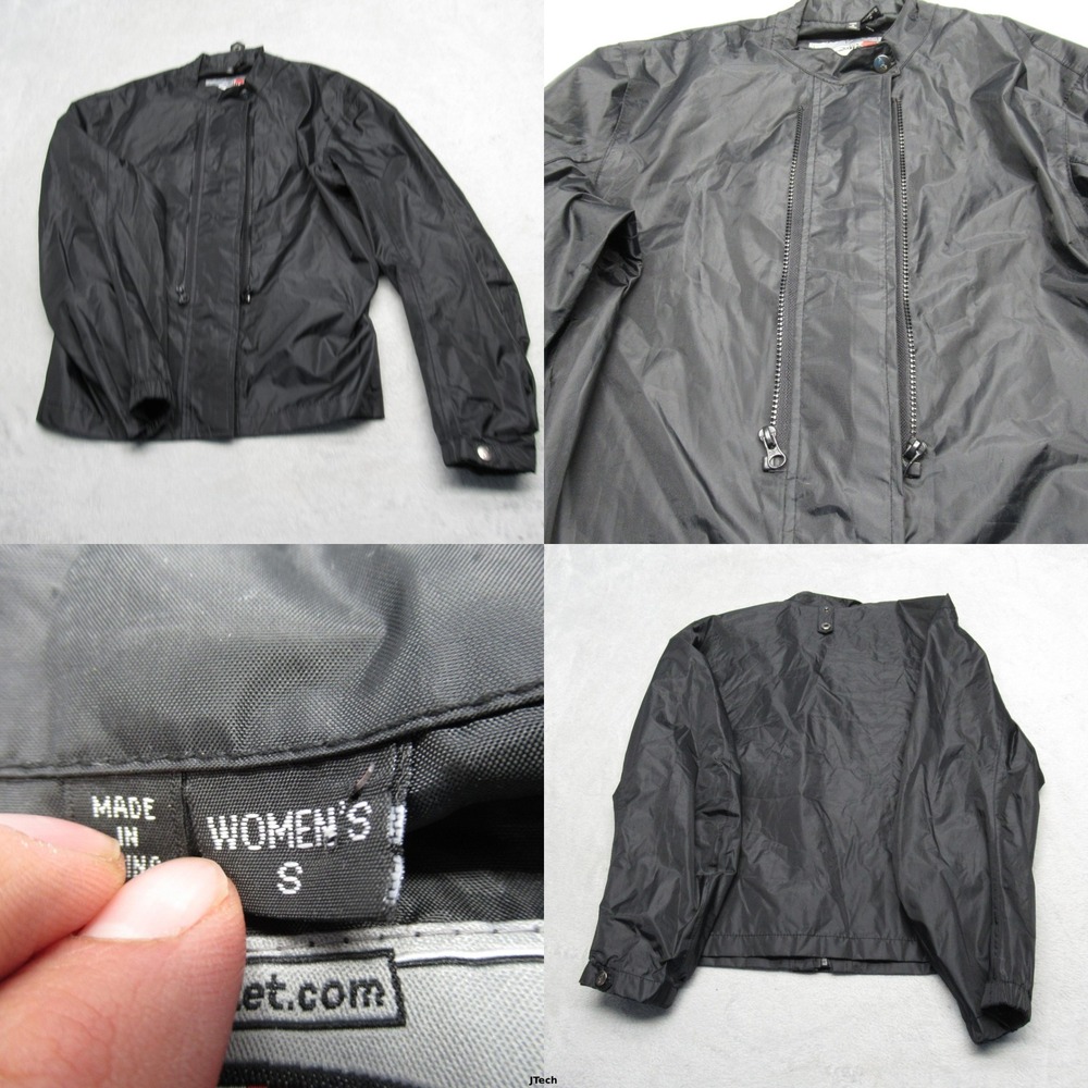 Joe Rocket Moto Jacket Womens Small Black Full Dual Zip Inner Jacket Waterproof‎